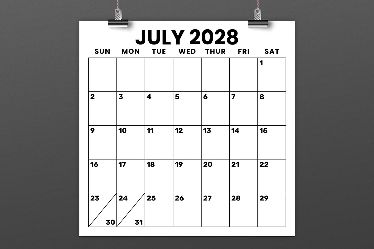 2028 Square 12x12 Large No. Calendar, a Stationery Template by Running With Foxes (Photo 3 of 5)