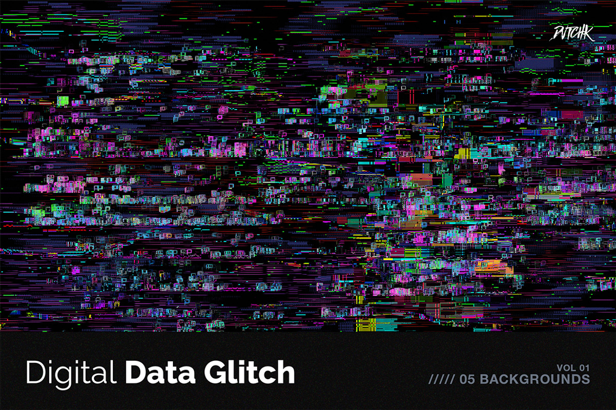 Digital Data Glitch V01, a Background Graphic by dvtchk (Photo 5 of 6)
