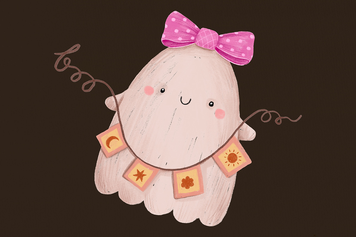 Cute Halloween Ghost Clipart Set, a Seasonal Illustration by the_myro (Photo 8 of 9)