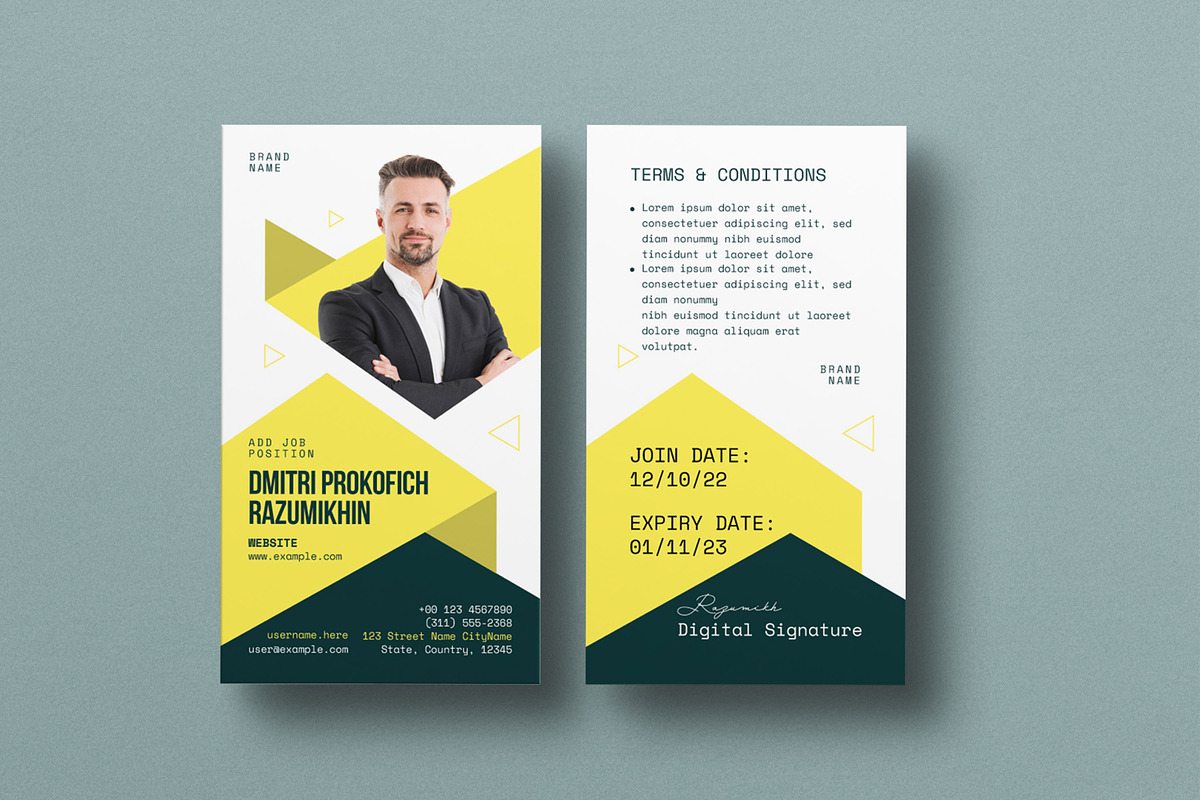 Employee ID Card Template Design
