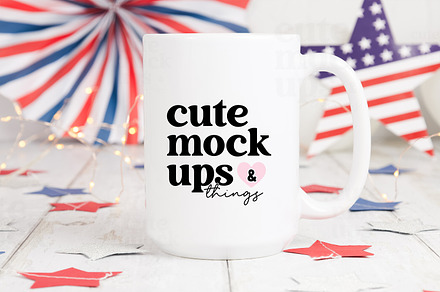 4th July 15oz Mug Mockup