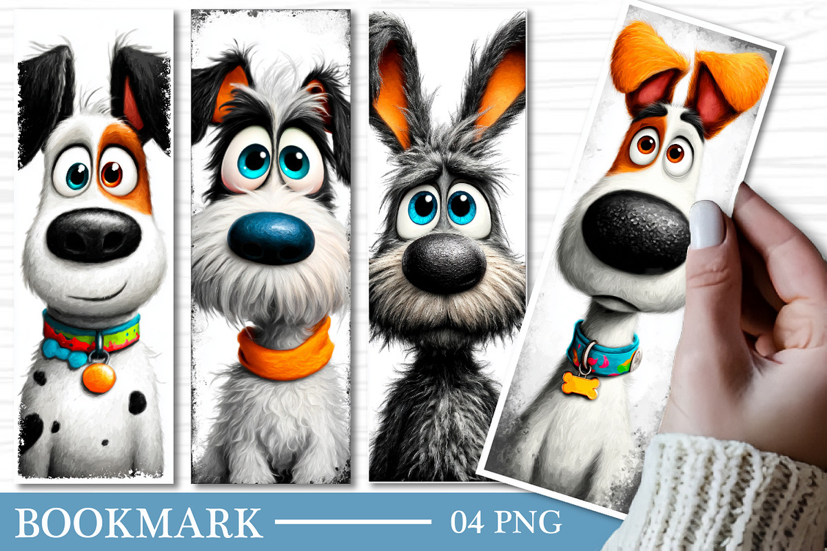 Cute Dog Bookmark Design Funny Dog B, an Illustration by GatewayDesign (Photo 3 of 3)