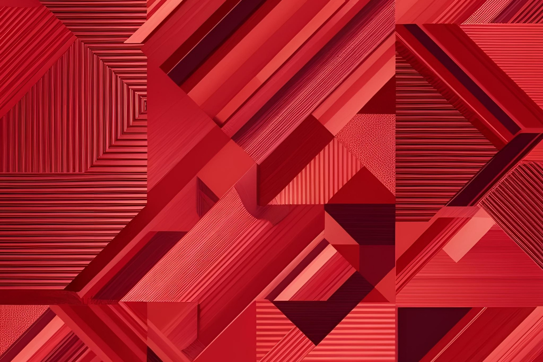 Red geometric shape stock image