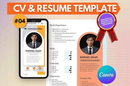 StarCV Pro-04|Canva Resume Template, a Landing Page Template by Omaikraf Studio