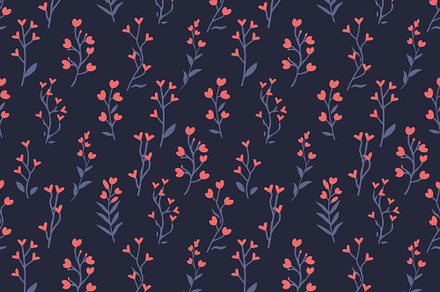 Seamless red flowers