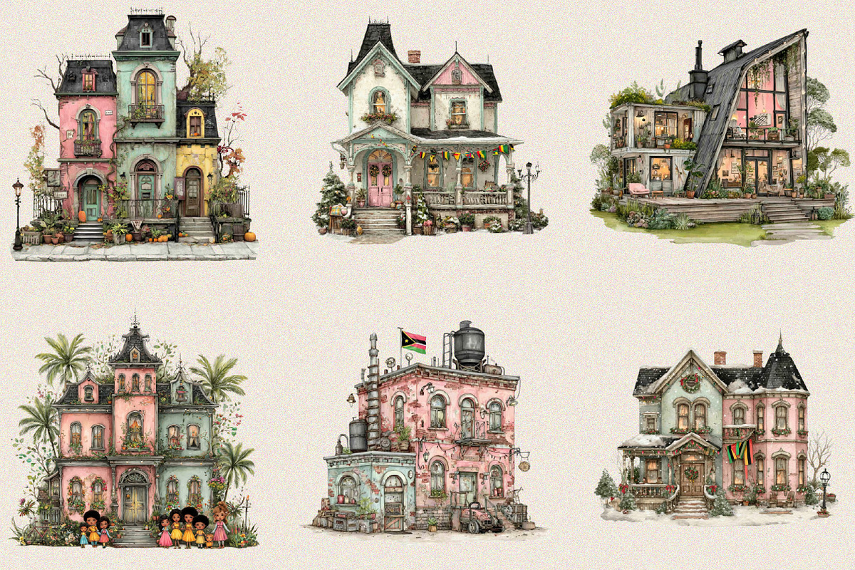 Black History Month House Clipart, an Illustration by SVGArt (Photo 2 of 8)