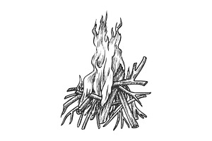 Traditional Burning Timbered Stick