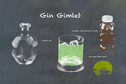 Classic Cocktail Chalkboard Sketches, an Object Illustration by karenfoleyphoto (Thumbnail 14 of 30)
