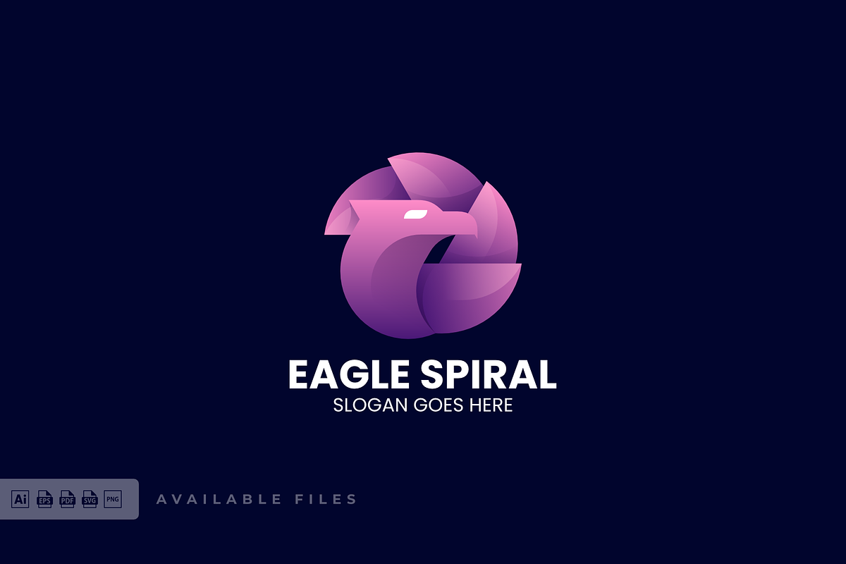 Eagle Spiral Gradient Colorful Logo, a Branding & Logo Template by ivan_artnivora