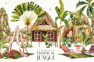 Tropical Jungle - Watercolor Set