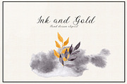 Ink and Gold. Hand drawn clipart, an Illustration by ma_i_vi (Thumbnail 1 of 15)