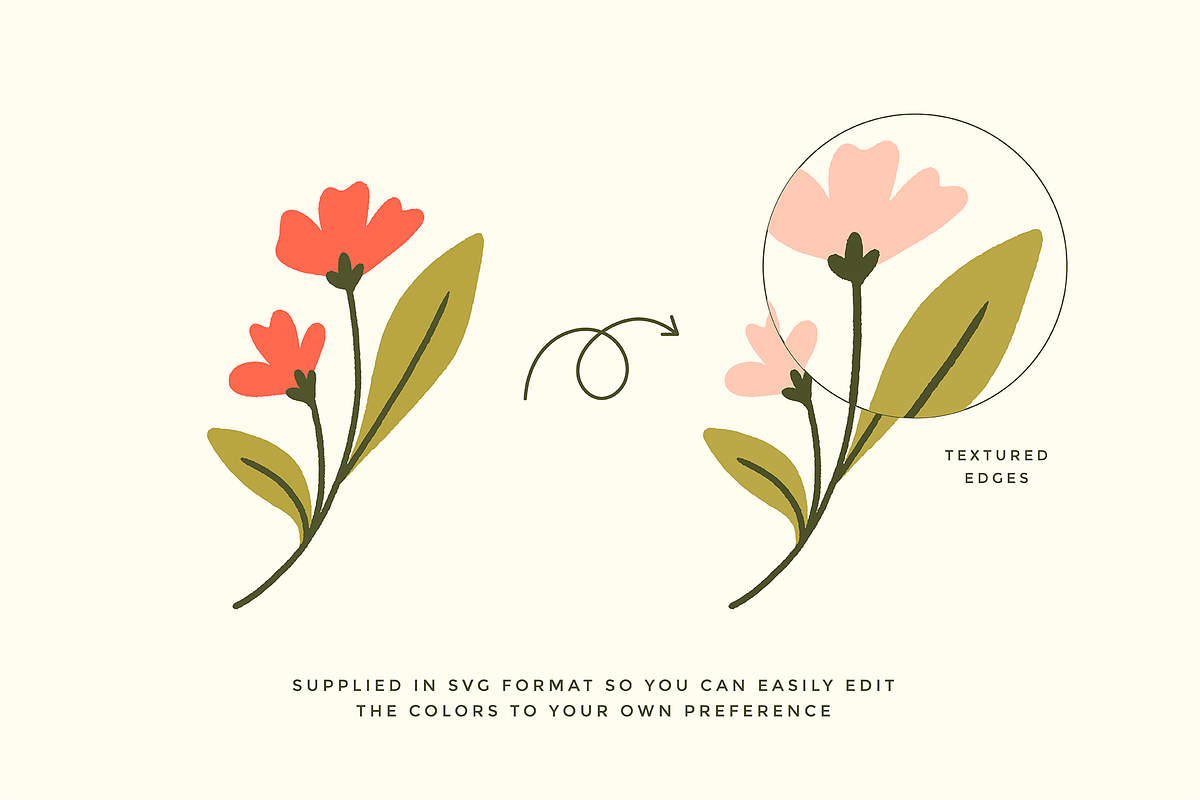 Colorful Pastel Floral Illustrations, a Pattern Graphic by Rough Edges Supply Co. (Photo 3 of 10)