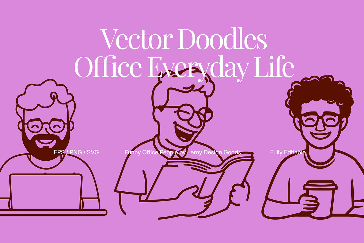 Vector Doodles Office Everyday Life, a Graphic by LEROY Design (Photo 4 of 5)