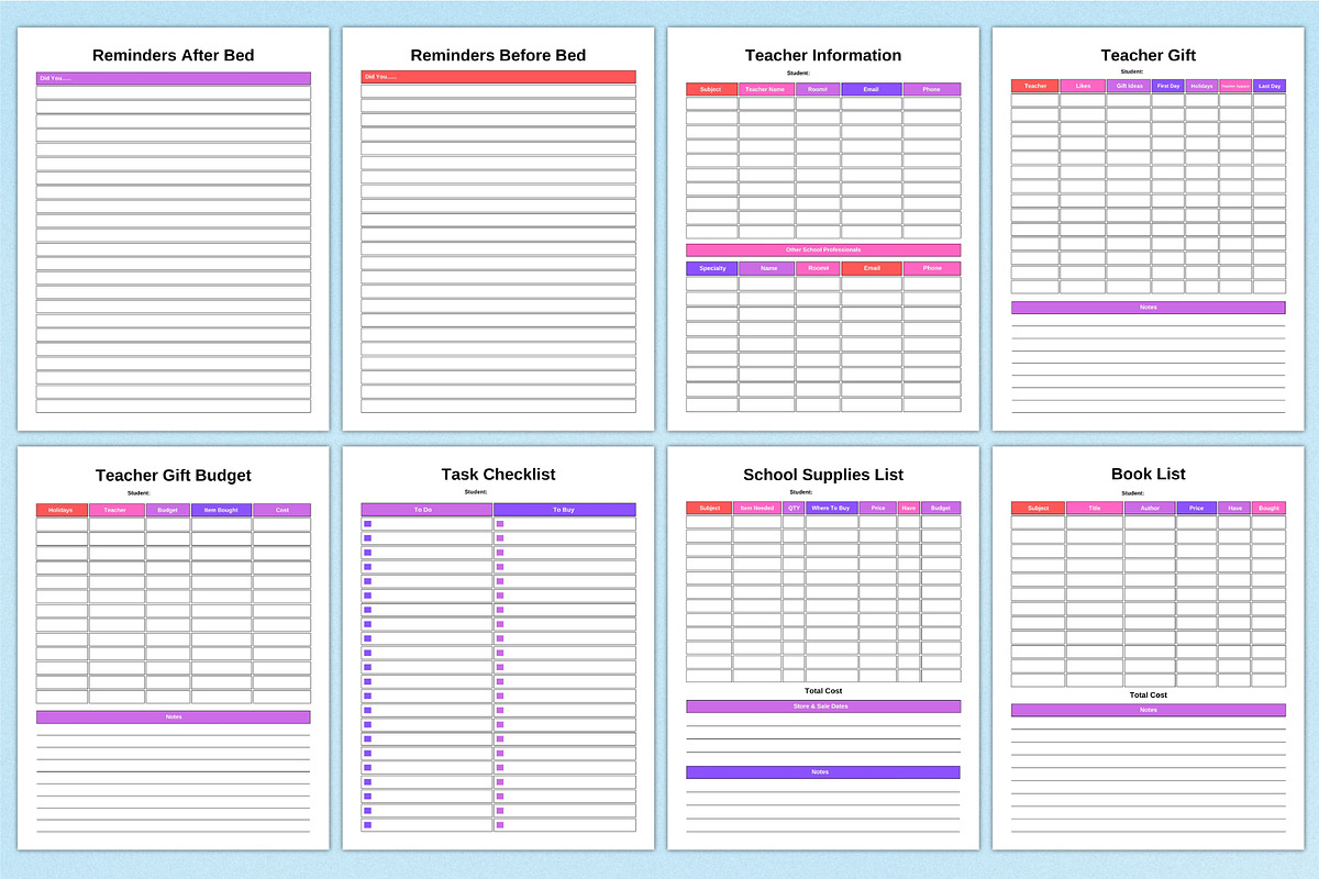 2026 Back To School Planner Canva, a Stationery Template by Shumaya (Photo 6 of 7)