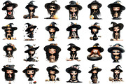 Whimsical Summer Witch Clipart, a Person Illustration by designcity5 (Thumbnail 2 of 5)