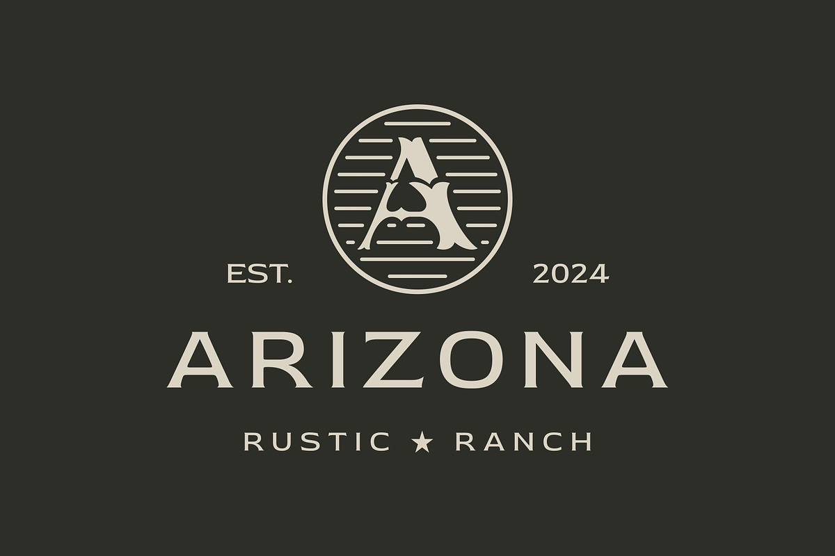 Letter A Vintage Rustic Western Logo, a Branding & Logo Template by Buqancreative (Photo 1 of 3)