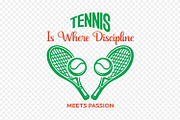 Motivational Tennis Sports T-Shirt, a Sport Illustration by shaondesigns (Thumbnail 2 of 6)