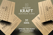 Elegant Kraft Business Card, a Business Card Template by Marvel (Thumbnail 1 of 5)
