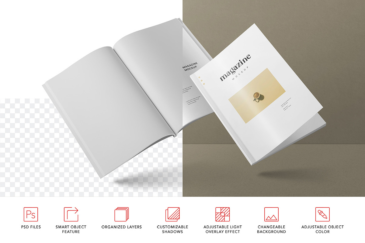 Magazine Mockup, a Product Mockup by DesignNeutrons (Photo 2 of 4)