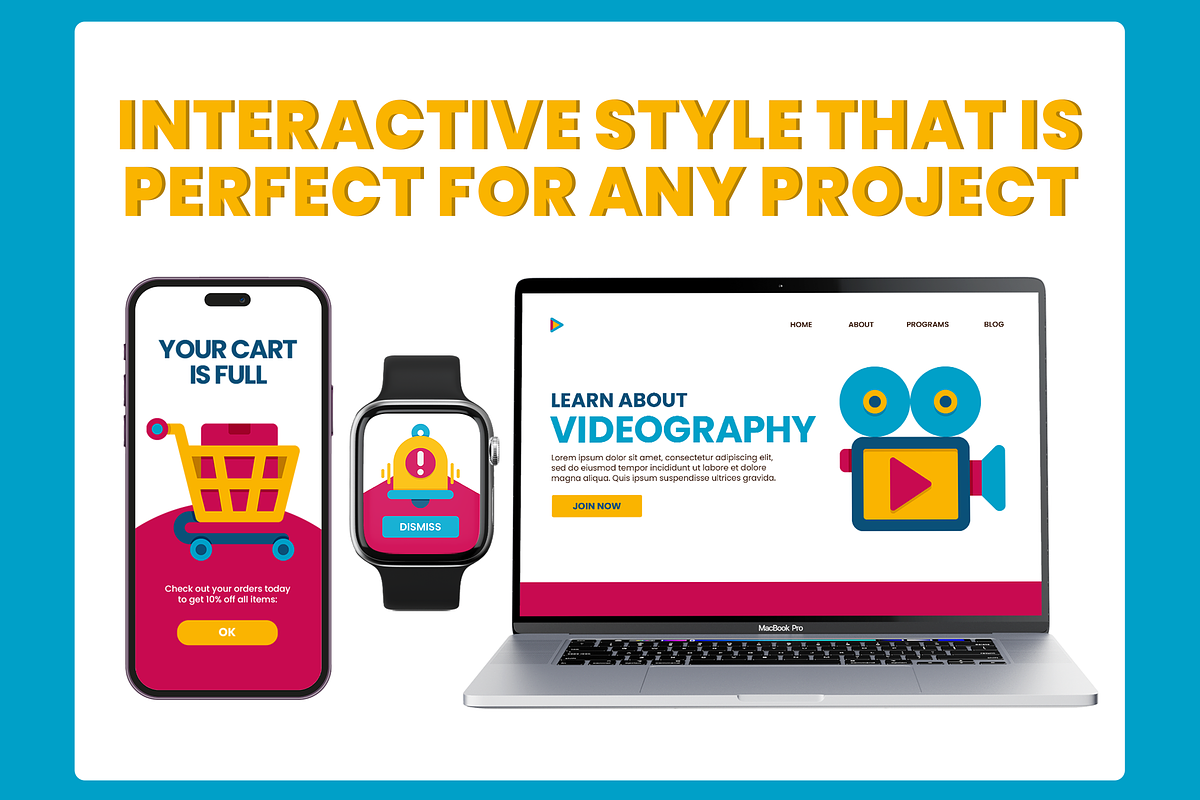 60 Website Vector Illustration, a Technology Illustration by Flat Icons (Photo 5 of 7)