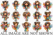 Whimsical Spring Rainbow Girl PNG, a Seasonal Illustration by Canvas Craft (Thumbnail 4 of 7)