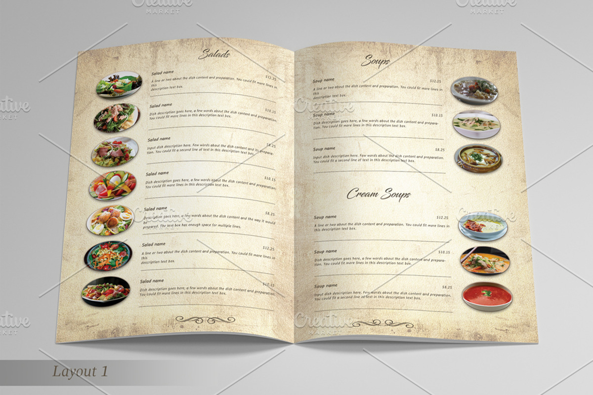 Vintage Food Menu & Business Card, a Brochure Template by BettyDesign (Photo 2 of 8)