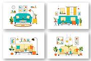 10 Living Room Illustration, a Decorative Illustration by denayunebgt (Thumbnail 2 of 4)