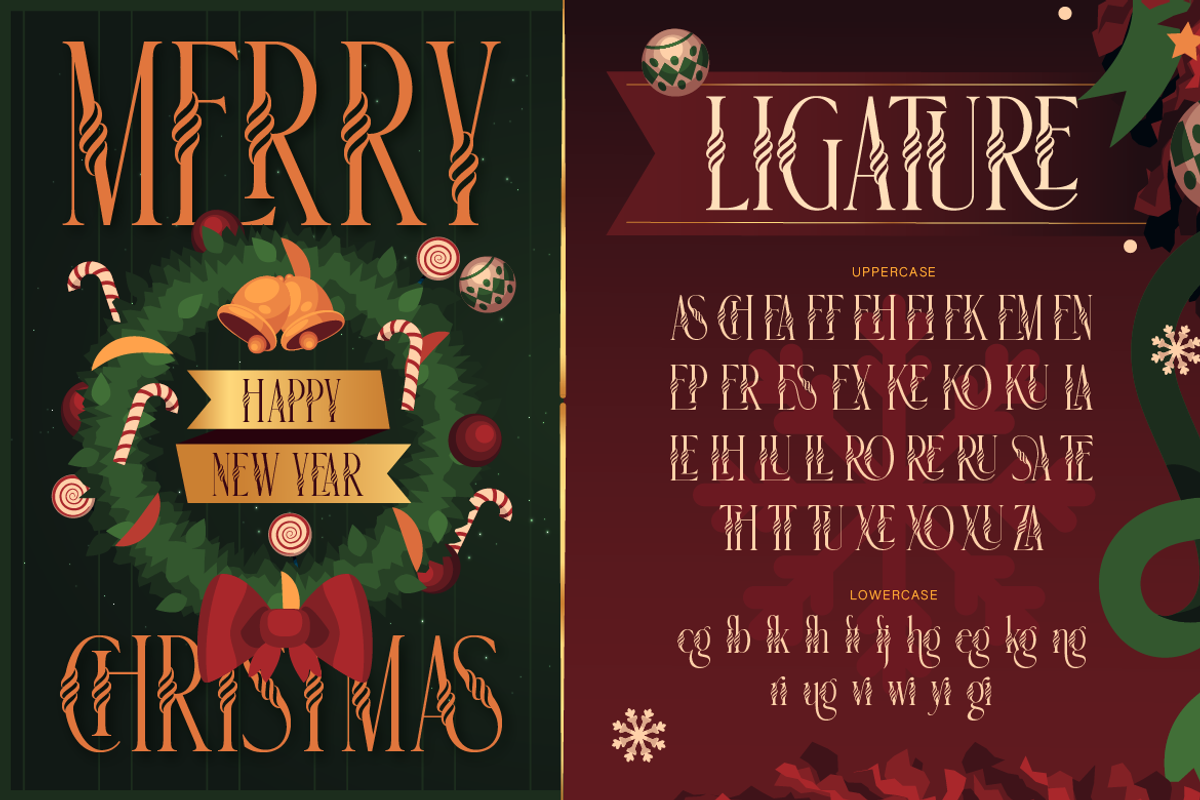 Garoland - Christmas Display Serif, a Serif Font by Burntilldead (Photo 5 of 12)