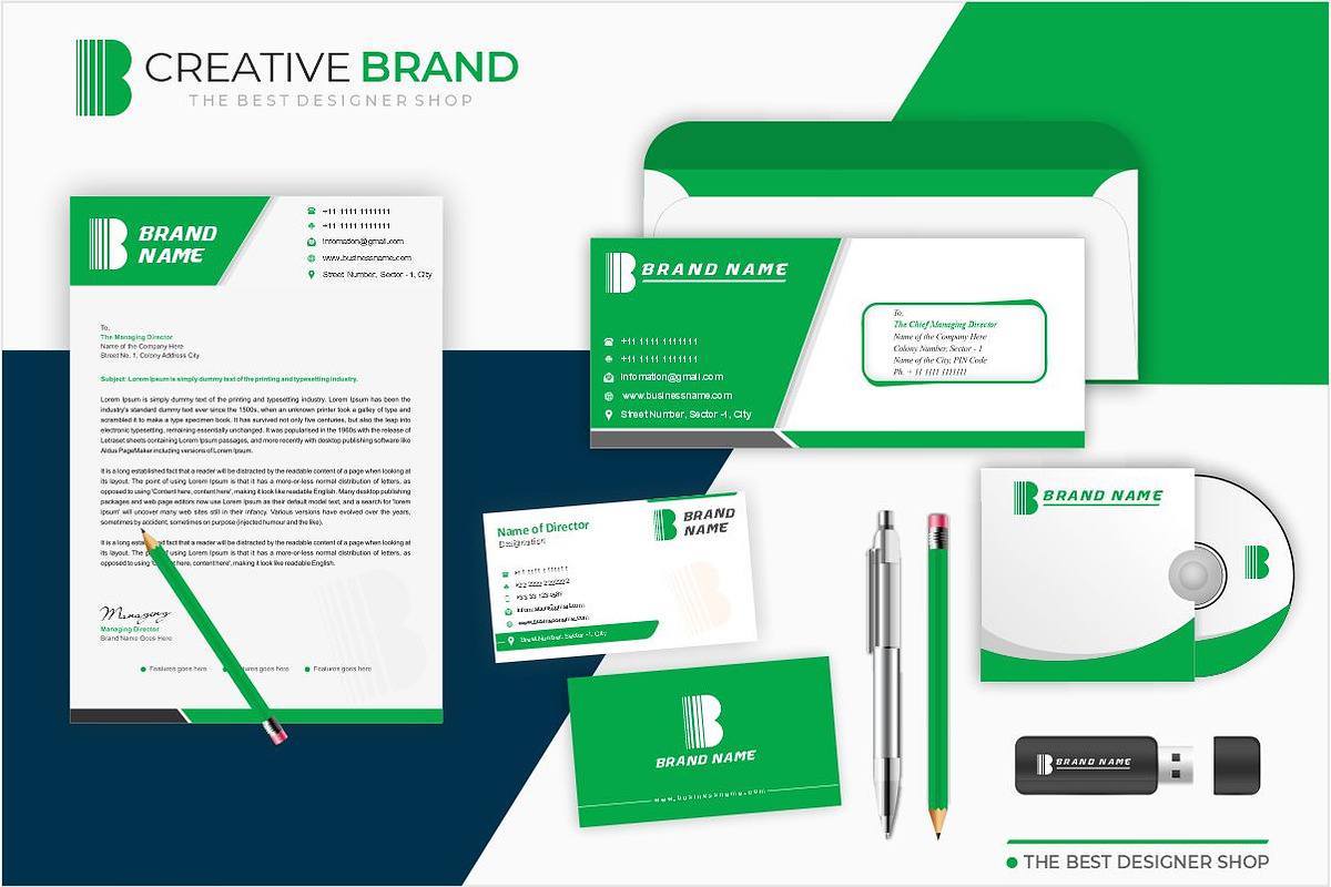 Stationery Design Template, a Stationery Template by Designs Basket (Photo 3 of 13)