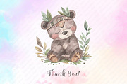 Watercolor Boho Woodland Animal Clip, an Illustration by Watercolor design (Thumbnail 7 of 12)