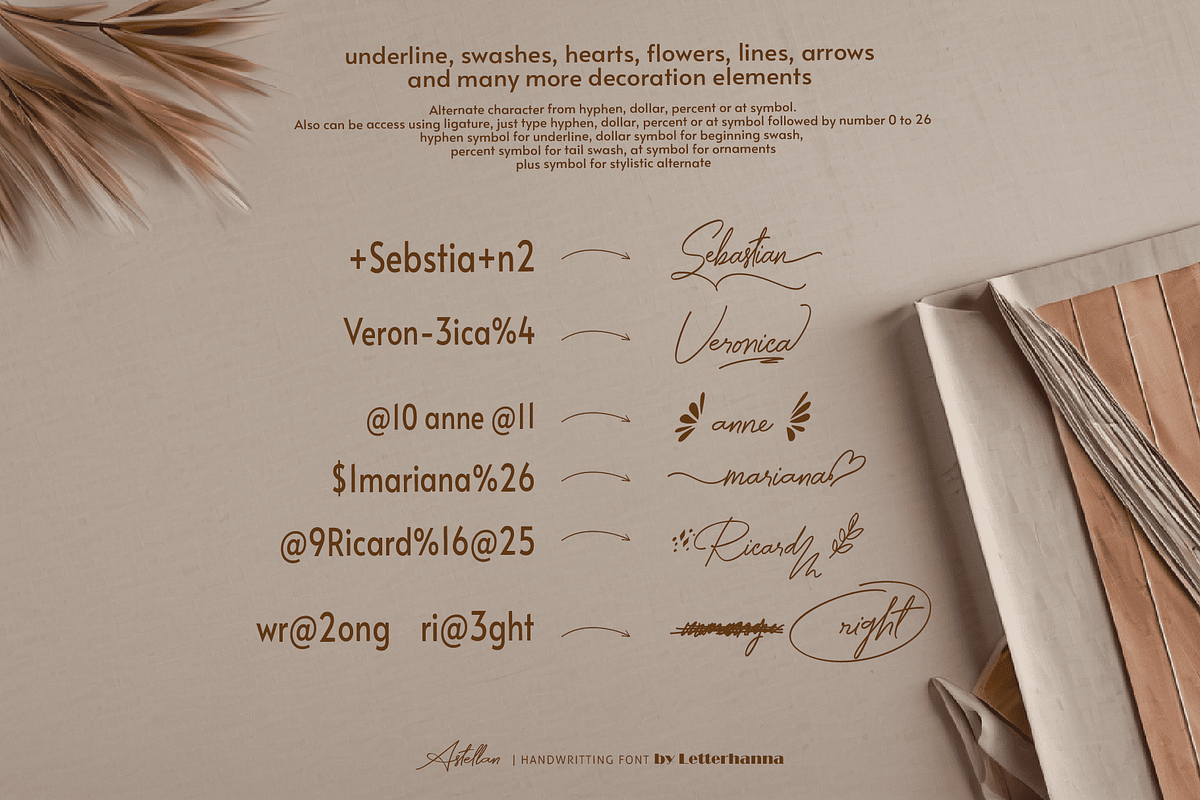 Astellan Font, a Handwritten Font by Letterhanna Studio (Photo 12 of 25)