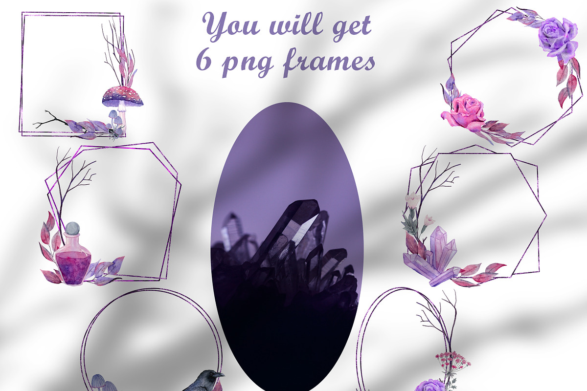 Forest Witch Clipart and Patterns, a Pattern Graphic by Lagmar Design (Photo 9 of 13)