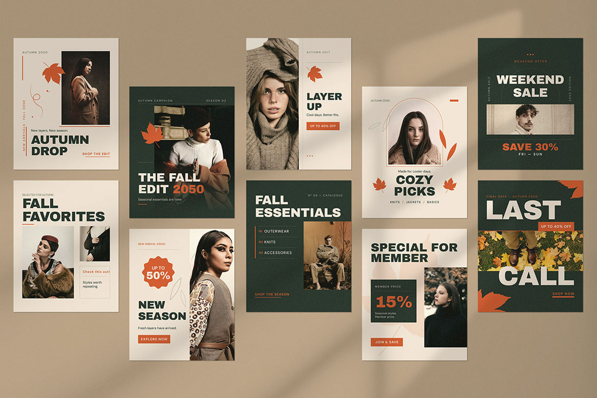 Autumn Fashion Campaign Social Media, a Social Media Template by Pitchlook.Studio (Photo 2 of 3)