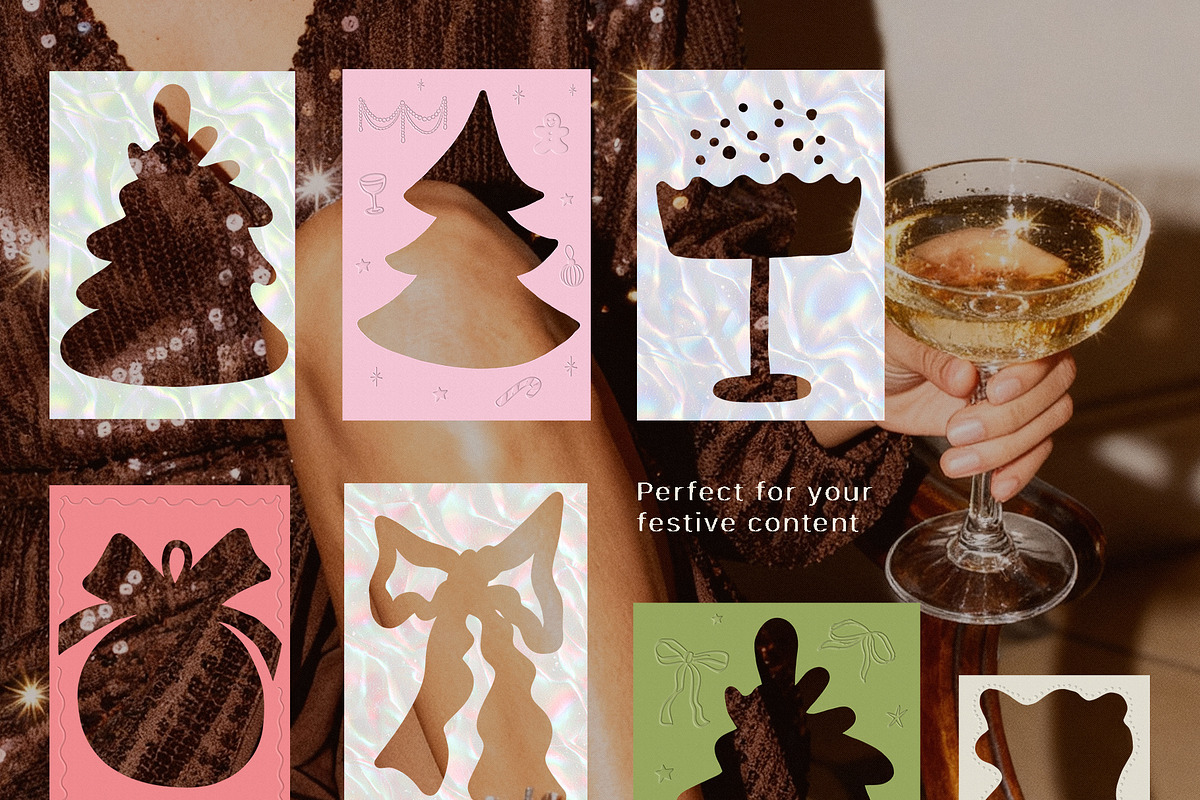 Christmas Embossed Frames & Line art, a Texture Graphic by divanovskaya_nv (Photo 4 of 16)