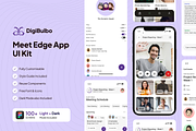 Meet Edge - Online Meeting App UI Ki, an UI Kit Template by Digibulbo (Thumbnail 1 of 8)