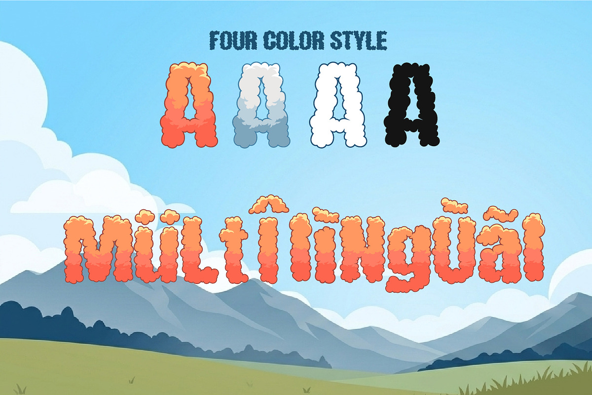 Cloudypop, a Font by Rashdrawn (Photo 4 of 8)