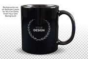 11 oz Black Mug Mockup - PSD & PNG, a Cups & Container Mockup by MelissaBMockups (Thumbnail 3 of 7)