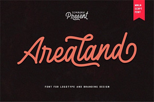 Arealand Monoline Script Font