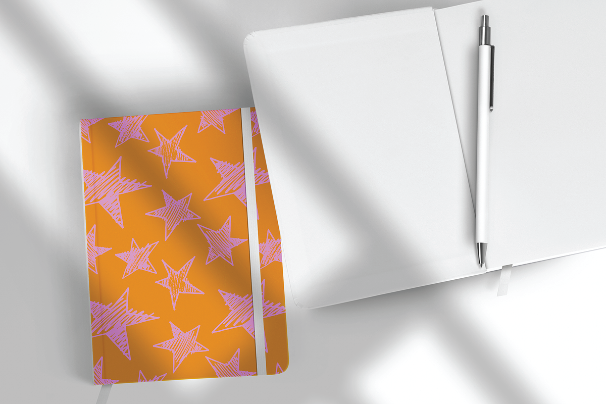 Pink Stars Seamless Pattern, a Pattern Graphic by Bonfloret Studio (Photo 2 of 3)