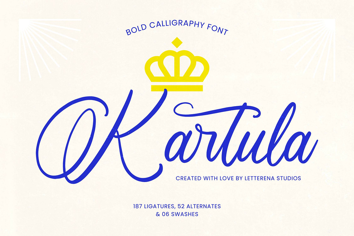 Kartula Bold Calligraphy Font, a Script Font by Letterena Studios Script (Photo 1 of 20)