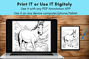 Farm Animals Coloring Pages for Kids, a Brochure Template by LA Design (Thumbnail 9 of 10)