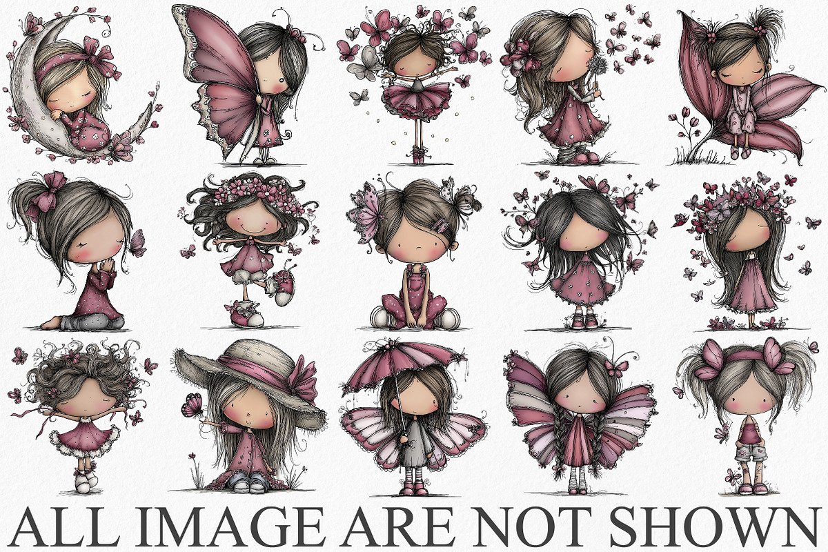 Whimsical Girl With Butterfly, an Illustration by Canvas Craft (Photo 3 of 6)