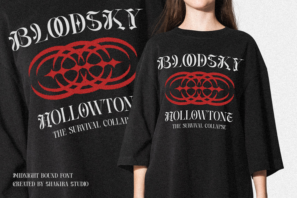 Midnight Bound - Blackletter x Serif, a Serif Font by Shakira Studio (Photo 7 of 10)