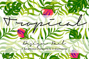Tropical Design Pack, a Pattern Graphic by Tigrechat Design Lab (Thumbnail 1 of 5)