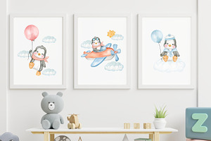 Baby Penguin Nursery Decor