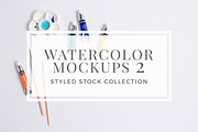 Watercolor Artist Mockup Bundle II, a Business Photo by Pixels & Design (Thumbnail 1 of 2)