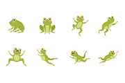 Cute Frog Illustration Set, an Animal Illustration by studiogstock (Thumbnail 2 of 3)