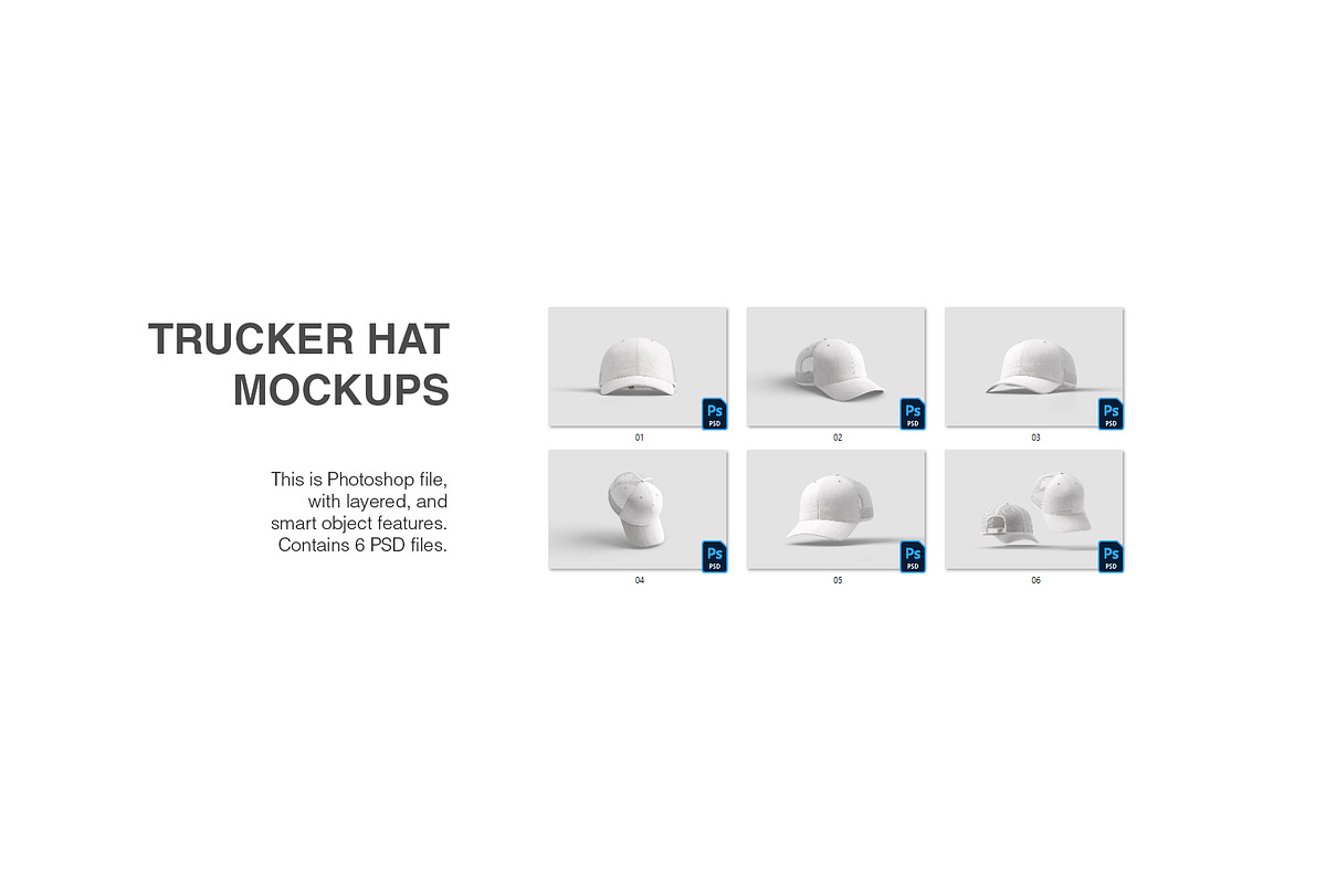 Trucker Hat Mockups, a Hat Mockup by graphiccrew (Photo 11 of 11)