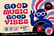 Groovy Waves - Retro Font, a Handwritten Font by figuree studio (Thumbnail 4 of 10)