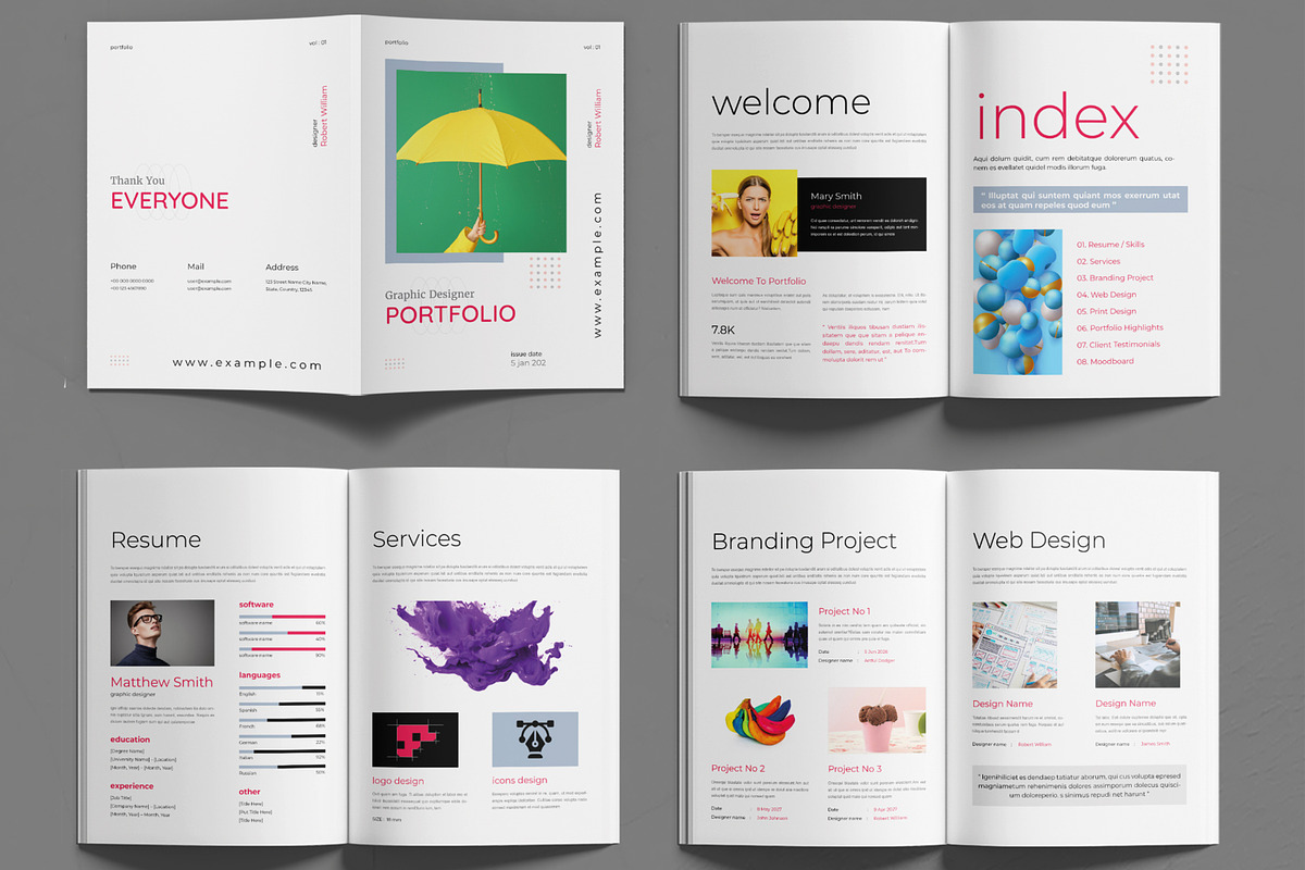 Modern Graphic Designer Portfolio, a Brochure Template by MightyDesign (Photo 2 of 6)